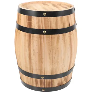 PRETYZOOM Dekoratives Eichenholzfass als Weinfass Dekoration für Oktoberfest Party mit Handgefertigtem Holz Multifunktionalem Design und Rustikalem Retro Stil