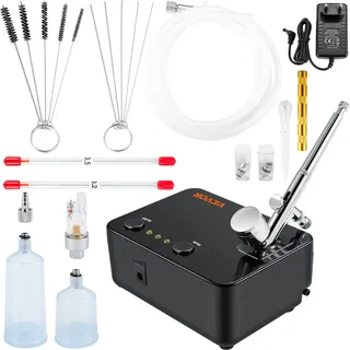 Vevor Dual Action Airbrush Set mit Lackierpistole, 30 psi ± 15 % Luftkompressor 230 V