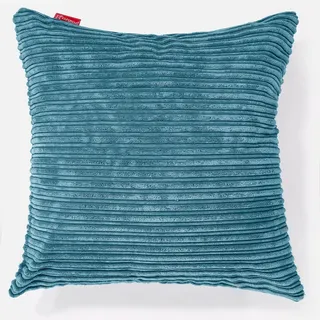 Lounge Pug Extra Große Kissen 70 x 70cm Cord Türkis Zierkissen Sofakissen Dekokissen