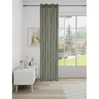 Homing Vorhang HOMING "Talas" Gr. 1, grau (grau,weiß), B:140cm H:245cm, Polyester, Gardinen, Vorhang Talas