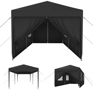 luxuskollektion Pavillon 3 x 6 m inkl. 4 Seitenteile Anthrazit