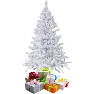 dutis Künstlicher Tannenbaum Weihnachtsbaum 120cm-180cm Christbaum inkl. Stand, Weiß
