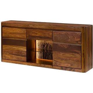 MASSIVMOEBEL24.DE Sideboard 185 x 80 x 40 cm Walnuss