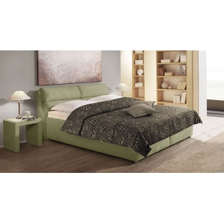 Polsterbett mit Bettkasten - 180x200 cm - grün - Bett Cremona