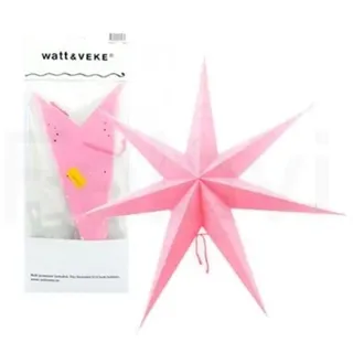 Original Watt & Veke 80 cm pink - robuster Papier Lampenschirm - Stern NEU (F97)