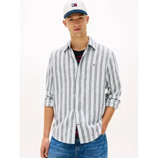 Tommy Jeans Langarmhemd REGULAR LINEN MIX STRIPES Regular fit mit Streifenmuster blau XL (54/56)