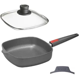 Woll Viereckpfannen Set mit Deckel, Pfanne + Kochtopf