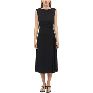 s.Oliver Midikleid mit Taillendrapierung Schwarz 46
