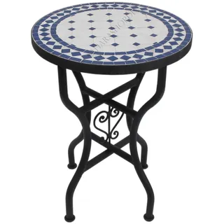 Tisch Bistrotisch Mosaiktisch Rund Ø 40 cm kleiner Tisch Balkon, Garten, Küche
