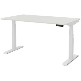 Assmann Electronic Kinderschreibtisch JUNIOR Curved 140 x 121 x 80 cm Holz weiß