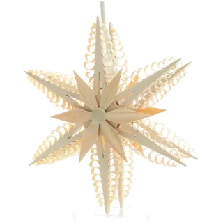 Rudolphs Schatzkiste Fensterschmuck Spanstern doppelt EL. Beleuchtet Mitte mit Holzstern BxHxT=24x24x8cm NEU Fensterbild Spanbaum Adventsstern Holz Seiffen Erzgebirge Stern Linde Fensterdeko