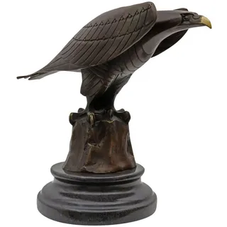 Aubaho Dekoobjekt Bronzeskulptur Adler Bronze Figur Statue Bronzefigur Skulptur im Antik