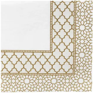 Talking Tables 21 Porzellan Gold Papierservietten FSC-Mix – Party Dekoration für Eid, Hochzeit und Jubiläum – Umweltfreundlich, 33x33cm