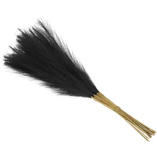 Rebower Künstliches Pampasgras Deko, [für Wohnzimmer Party Wandvase Hochzeitsdekoration] - 21"/55cm / Schwarz / 20 Stück