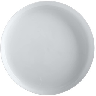 Maxwell & Williams AX0392 Platte rund, 33 cm Durchmesser – Porzellan glatt, Weiß, hoher Rand – Serie Round – Geschenkbox