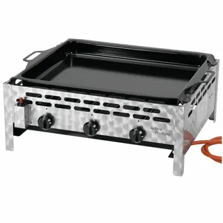 DEMA Gasgrill Gastro Edelstahl Gasbräter 71x57x30cm Gasgrill 3flammig silberfarben