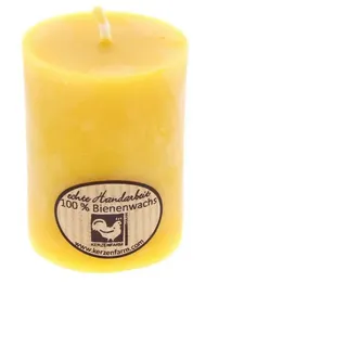 Kerzenfarm Hahn Bienenwachs Stumpenkerze 45x60 mm gelb