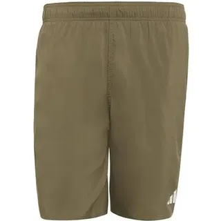adidas Badeshorts 3 Bar Logo Olive Strata/White S