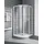 NOVA Viertelkreis-Duschkabine mit Gleittüren 77 x 80 cm Silber Mattglanz
