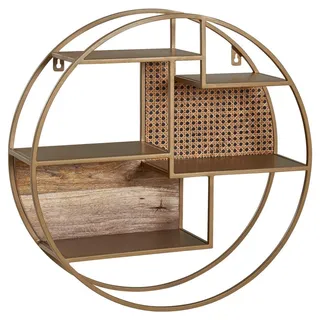 Wohnling Wandregal 62 x 17 x 62 cm Braun