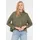 SENSES THE LABEL Damen Gr M grün Popeline Material 100 Baumwolle unifarben gerade kurz hoch geschlossener Ausschnitt Ärmel mit Ärmelschlitz 1-Knopf-Manschette Blusen mit Seitenschlitze