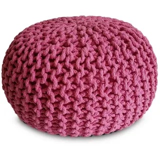 Amagohome Sitzhocker Strickhocker Pouf Ø45 o. 55cm Bodenkissen Sitzpouf XXL Baumwolle recyc