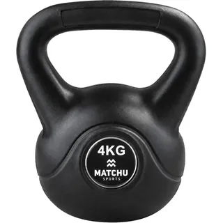 Matchu Sports Kettlebell 4 kg Kugelhantel schwarz
