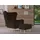 Ohrensessel Telford Strukturstoff 77 x 106 x 92 cm Braun mit Hocker