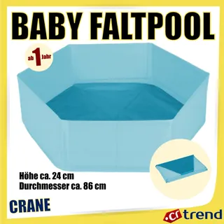 Faltbarer Kinderpool ab 12 Mon. | Swimmingpool | Baby Planschbecken | 86 x 24 cm