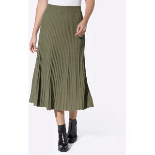 Heine Strickrock Damen Meliert Khaki 50
