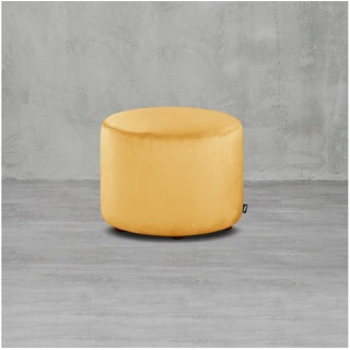 carla&marge Pouf Epomella (47x55x55 cm), Sitzhocker mit schmuseweichem Samtbezug in Gelb gelb