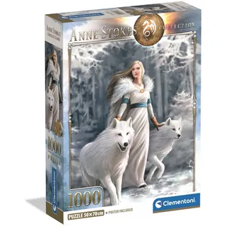 CLEMENTONI Puzzle Anne Stokes Winter Wächter 1000 Teile Erwachsene - HQ Collection Compact Winterwächterinnen