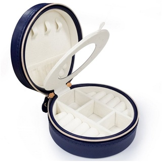AdelDream Schmuckkasten Mini-Schmuckkästchen, Schmuckorganizer für Ringe Ohrringe Halsketten Armbänder blau