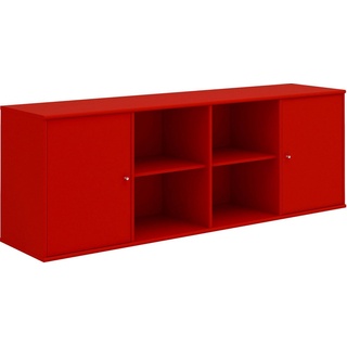 Hammel Furniture Sideboard Mistral, Hochwertig Schrank, hängend/stehend montierbar, mit zwei Türen, B: 177 cm, anpassungsbar Designmöbel rot