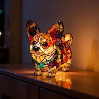 SPERMUOY Leuchthund Lampe,Bulldogge Lampe/Dackel Lampe/Corgi Lampe,Hund Nachtlicht Lampe Hunde Tischlampe für Hundeliebhaber