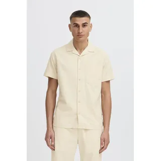 !Solid Leinenhemd Kurzarmhemd Beige XXL