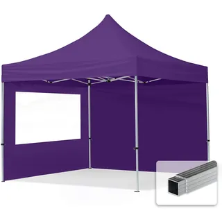 TOOLPORT Faltpavillon Economy 3 x 3 m inkl. 2 Seitenteile lila 59009