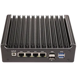 HSIPC Alder Lake-N Series Firewall Micro Appliance, Mini PC, Nano Computer, Router Compatiable with Pfsense OPNsense 16G RAM 256G SSD, 4*i226-V RJ45 Console AES-NI