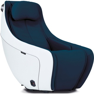 Massagesessel SYNCA Sessel Gr. Kunstleder, LED-Beleuchtung-Lederoptik-mit Kissen-mit Massagefunktion, Massagefunktion, B/H/T: 56 cm x 66 cm x 117 cm, blau (dunkelblau) Massagesessel