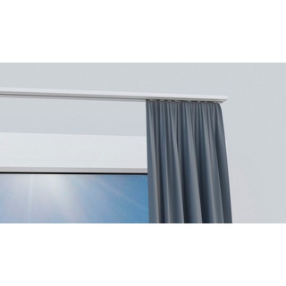indeko Vorhangschiene Wendeschiene, 1-läufig, Aluminium, Innenlaufschiene 1- bis 4-läufig, Wunschmaßlänge weiß 140 cm