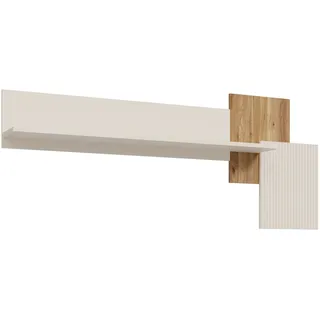 FORTE Wandboard Oak Squere Wandboard, B/H/T 187,4/77,6/21,9 cm Beleuchtung, einfache Montage beige|weiß