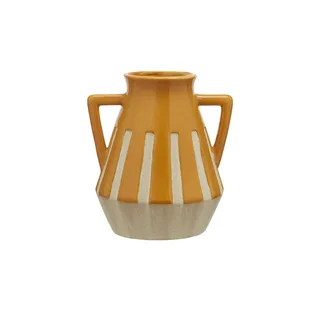 Vase , orange , Porzellan , Maße (cm): H: 19,4  Ø: 17.5