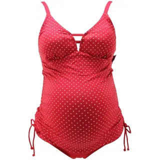 petit amour Umstandstankini Ava Rot mit weißen Pünktchen Bademode schwanger | Gr.: XXL Cup B-C