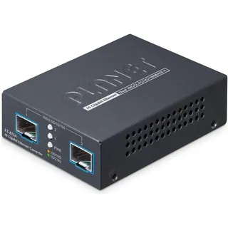 Planet 2-Port 10G/2.5G/1G/100BASE-X Netzwerk Medienkonverter Schwarz
