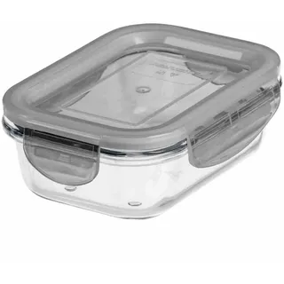 GASTROMAX Glas-Frischhaltedose rechteckig grau 0,25 l
