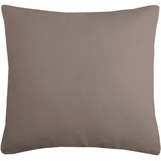 LOVELY CASA Duo Kissen Uni 40 x 40 cm, Baumwolle, Taupe, 45 x 45 x 10 cm