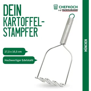 Fackelmann Kartoffelstampfer Edelstahl 275 x 105 mm