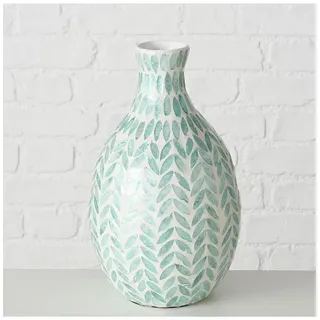 Boltze Vase ''Livas'' in Türkis - (H)31 x Ø 18 cm