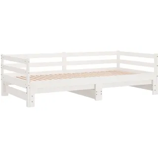 vidaXL Ausziehbares Tagesbett 90 x 190 cm weiß