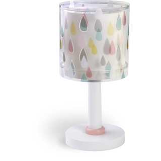Dalber Kinder Tischlampe Nachttischlampe Color Rain Regenfarbe Rosa, 15 x 15 x 30 cm